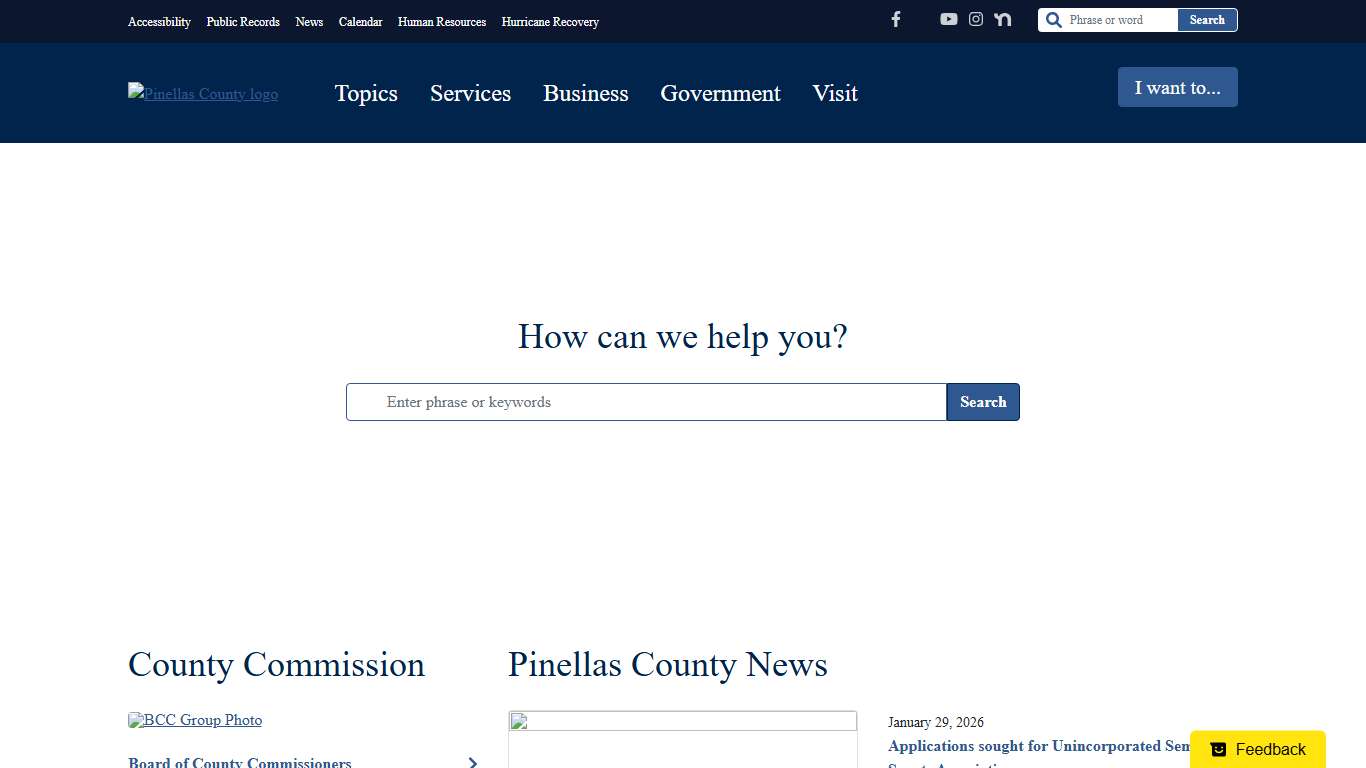 Home page - Pinellas County